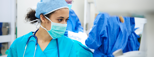 Woman working in operating room